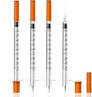 １mlせんよう 1ml Syringes with Needles 25G 5/8 inch, Lab Sample Injection